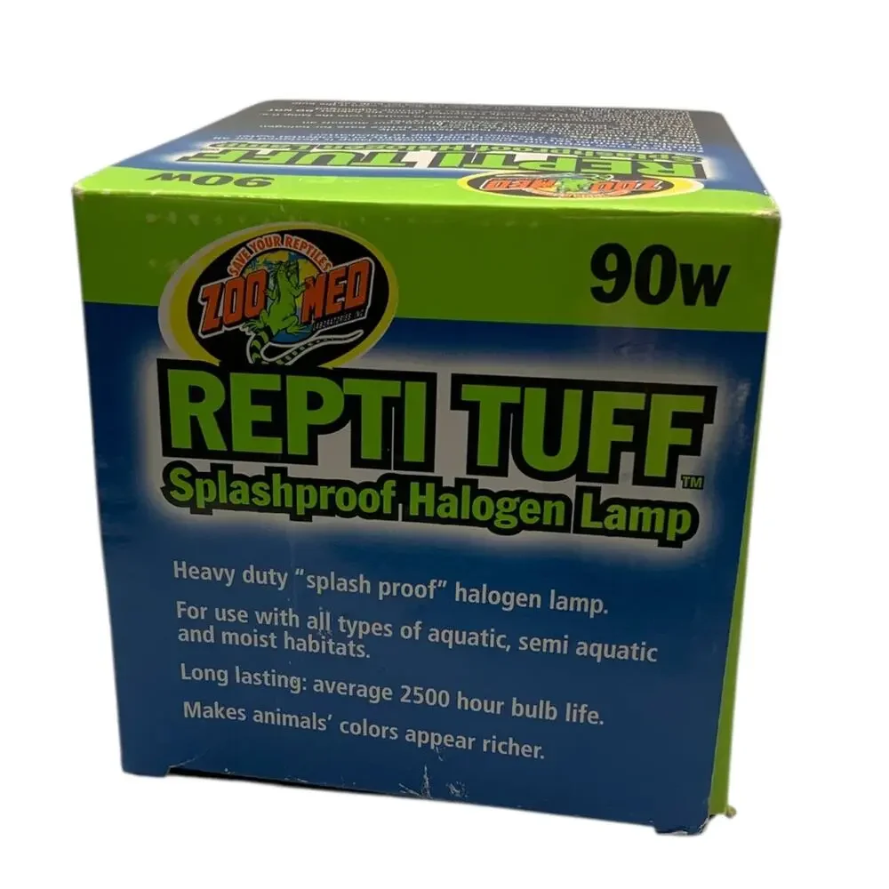 Zoo Med Repti Tuff 90W Splashproof Halogen Lamp Bulb Reptile Heat Light New
